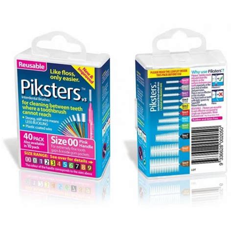 Buy Piksters Interdental Brush Size 00 Pink 40 Pack Online