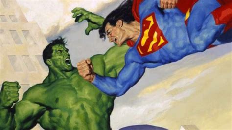 The Hulk Destroys Superman In Unused Comic Book Art From 1996 S Marvel