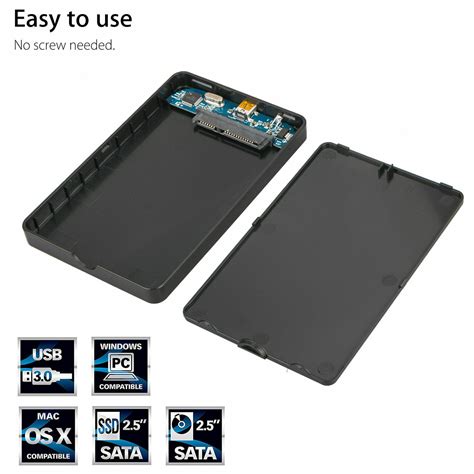 external hard drive case tb usb  portable disk enclosure  hdd sata ssd ebay