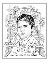 Coloring Pages Supernatural Printable Castiel sketch template