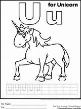 Coloring Unicorn Pages Ginormasource Kids Letter Book sketch template