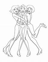 Totally Spies Pages Coloring Getdrawings Getcolorings sketch template