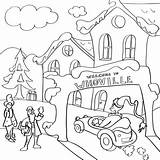Whoville Coloring Pages Grinch Christmas Printable Characters Seuss Dr Sheets Kids Holidappy Colouring House Printables Book Decorations Popular Getdrawings sketch template