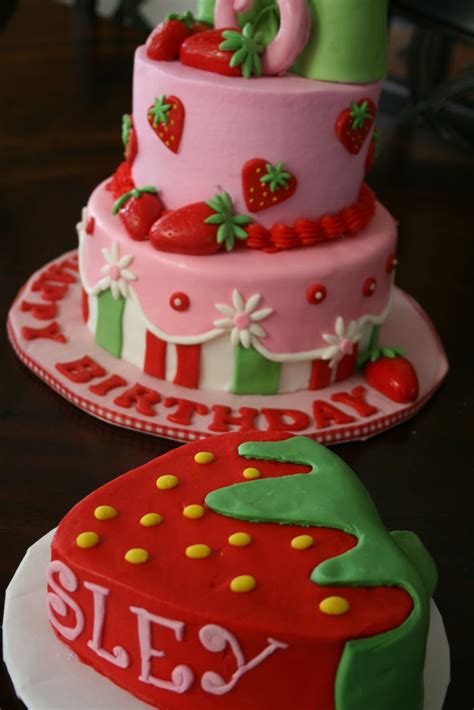 strawberry shortcake girls birthday cakes