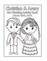 Wedding Coloring Printable Activity Kids Book Personalized Pages Pdf Etsy Favor Sheets Template Jpeg Activities Favorites Add Item Sold sketch template