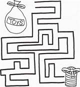 Christmas Maze sketch template