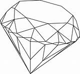 Diamond Drawing Line Outline Clipart Gem Illustration Sketch Gemstone Diamant Drawings Drawn Simple Cliparts Transparent Diamonds Clip Doodle Gems Printable sketch template