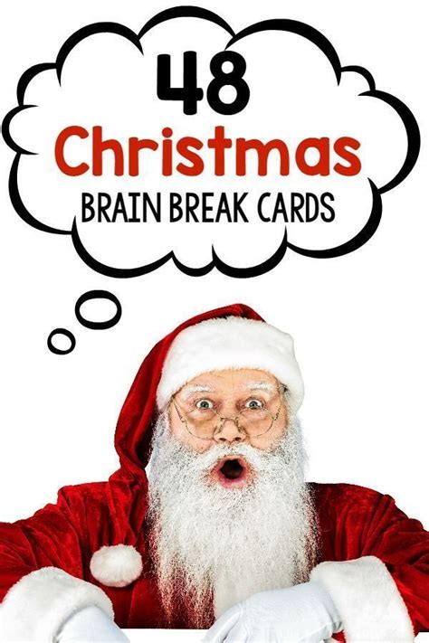 christmas brain break cards pink oatmeal shop christmas brain breaks brain breaks fine
