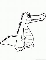 Alligator Coloring sketch template