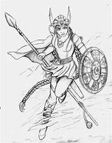 Valkyrie Deviantart Coloring Norse Pages Flight Warrior Viking Drawings Line Female Adult Mythology Girl Valkyries Nordic Visit Odin Next Piece sketch template