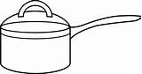 Pot Cooking Clipart Color Clip Coloring Saucepan Pots Pages Pan Line Cliparts Sauce Colouring Outline Sheets Clipground Lineart Print Library sketch template