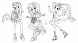 Equestria Girls Coloring Pages Pony Little Kids sketch template