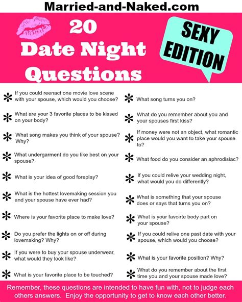 20 sexy date night questions free printable