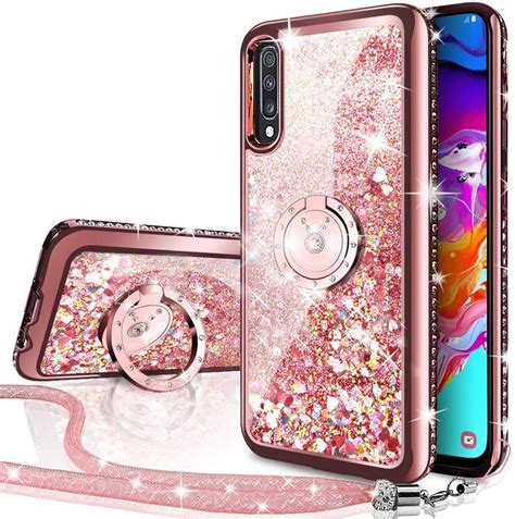 galaxy  case silverback moving liquid holographic sparkle glitter case  kickstand bling
