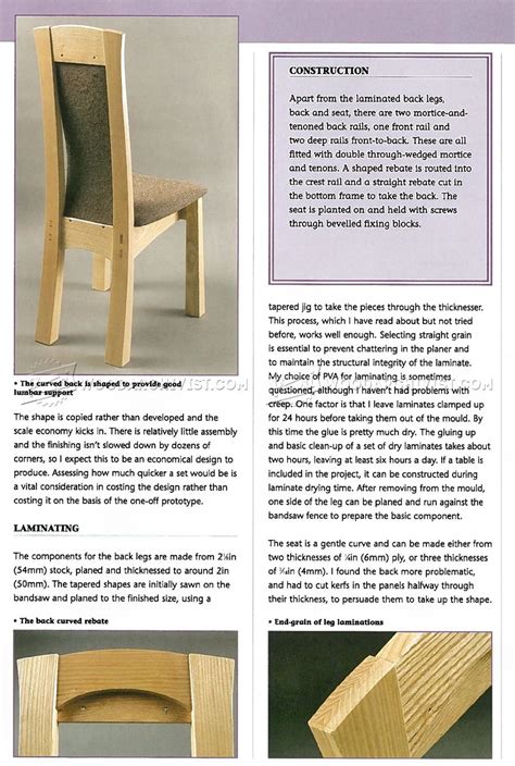 laminated dining chair plans woodarchivist