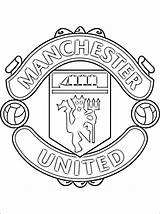 Manchester United Coloring Pages Logo Man Utd Football Madrid Soccer Real Printable Badge Ausmalbilder Club Premier League Fußball Getcolorings Kids sketch template