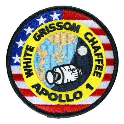 apollo  mission patch official nasa edition   usa white grissom