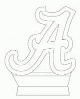 Coloring Alabama Football Tide Crimson Logo Pages Elephant sketch template