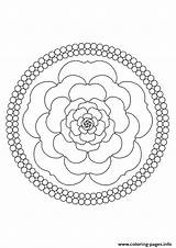 Mandala A4 Rose Coloring Pages Printable sketch template