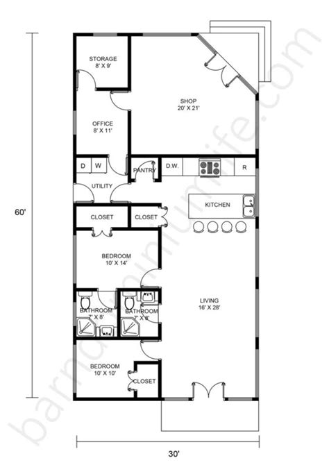 barndominium  shop floor plans  great designs   uniquely sized floor area