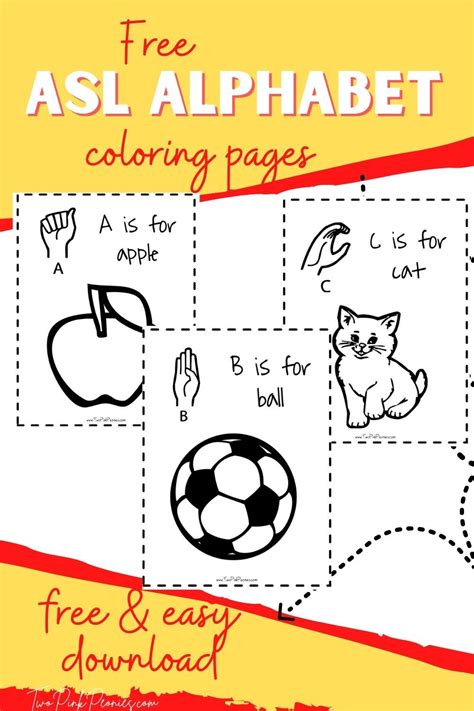 asl american sign language alphabet coloring pages preschool prep