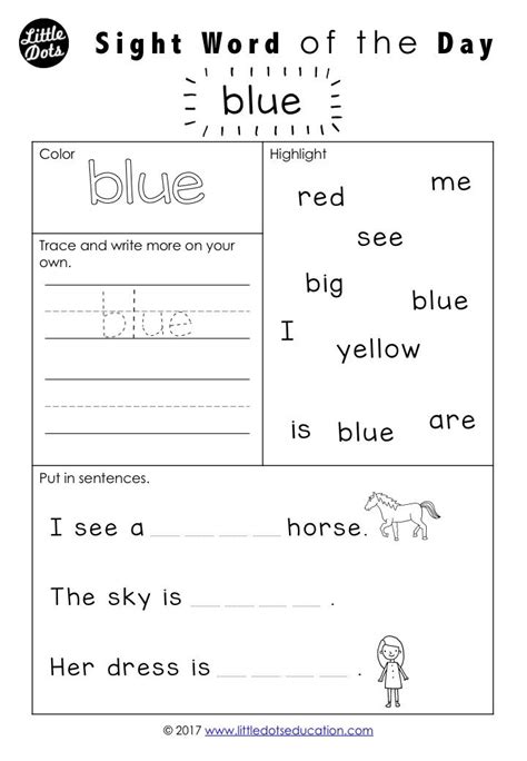 pre  dolch sight words worksheets set  sight word worksheets