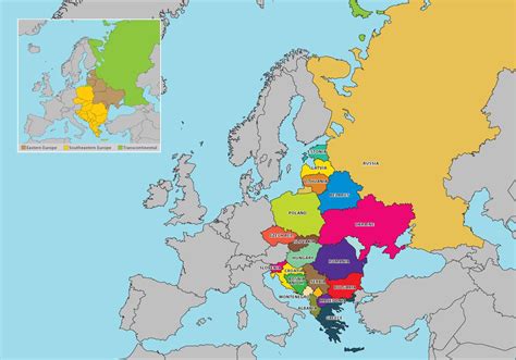 eastern europe map vector  vector art  vecteezy