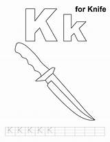 Knife Coloring Printable Alphabet Cuts Worksheet Practice Handwriting Basic Worksheeto Designlooter Via Popular 1331 82kb Types sketch template