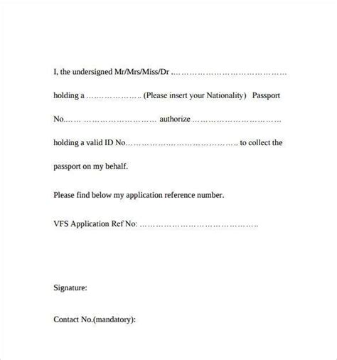 Free Sample Authorization Letter Template To Collect