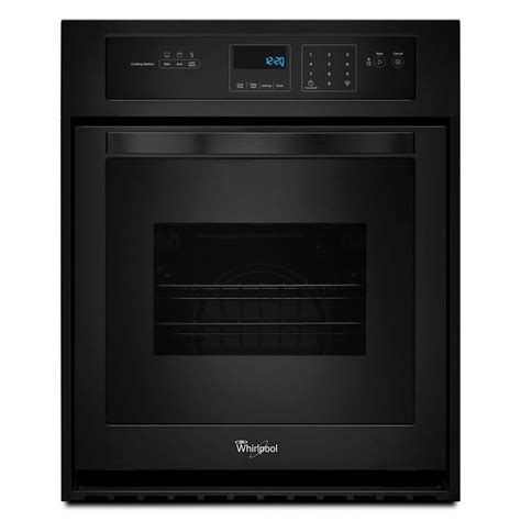 whirlpool   single electric wall oven  black shop