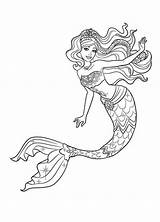 Mermaid Coloring Unicorn Pages sketch template