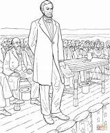 Lincoln Abraham Coloring Pages Gettysburg Address Presidents Drawing Log Cabin Printable President Delivers Size Clipart Dots Popular sketch template