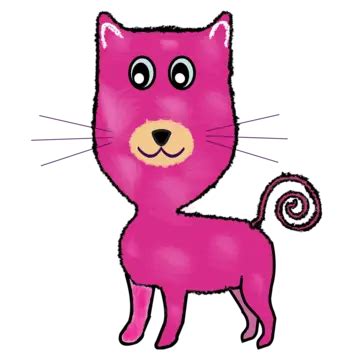 pink cat vector illustration pink cat pink cat vector pink cat art