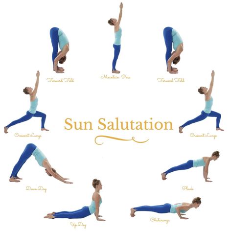 sun salutation starting  day  yoga  suburbia family