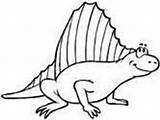 Coloring Pages Dinosaur Dimetrodon sketch template