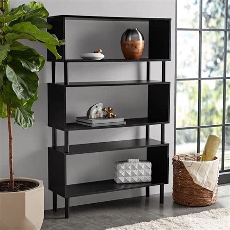 upc mainstays  modern  shelf bookcase black