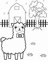 Alpaca sketch template