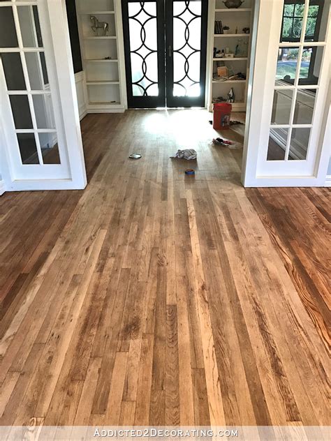 adventures  staining  red oak hardwood floors products process