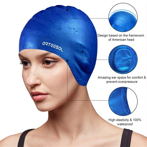 Arteesol Swimming Caps – Silicone Swim Cap Swimming Hats Anti Slip