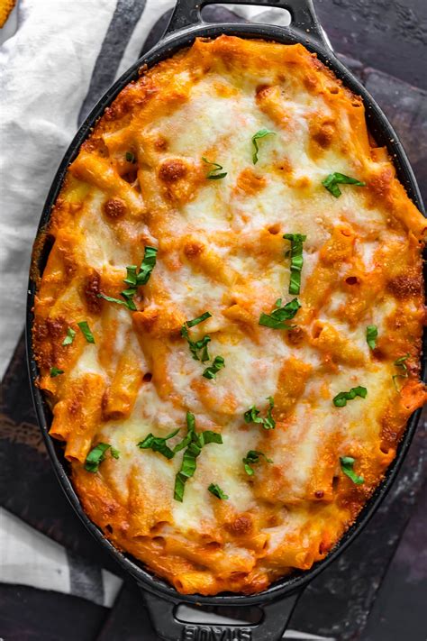 easy baked ziti recipe cheesy creamy baked ziti video