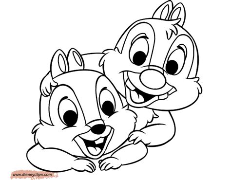 chip  dale coloring pages disney coloring book