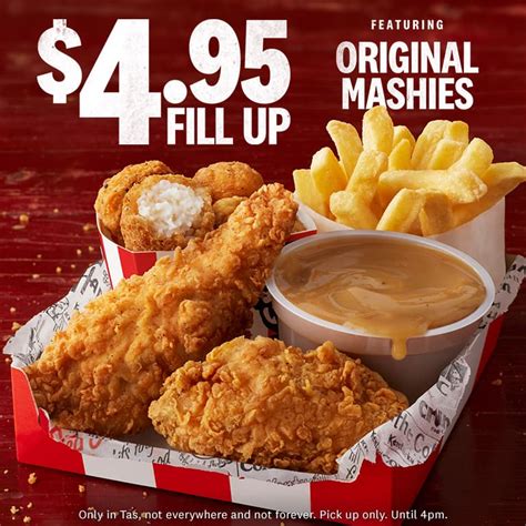 Deal Kfc 4 95 Mashies Fill Up Tasmania Only Frugal Feeds