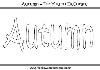 autumn fall colouring sheets kids puzzles  games