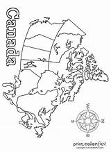 Canada Map Colouring Coloring Blank Pages Color Printable Printcolorfun Kids Print Province Fun Printables Getcolorings Maps Crafts Choose Board sketch template