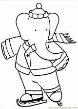 Babar Coloring Pages Printable Color Coloringpages101 Online Cartoon Cartoons Sheets sketch template