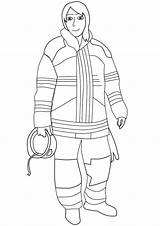 Firefighter Coloring Pages Female Fireman Printable Fire Fighter Great Drawing Sketch Birijus Template sketch template