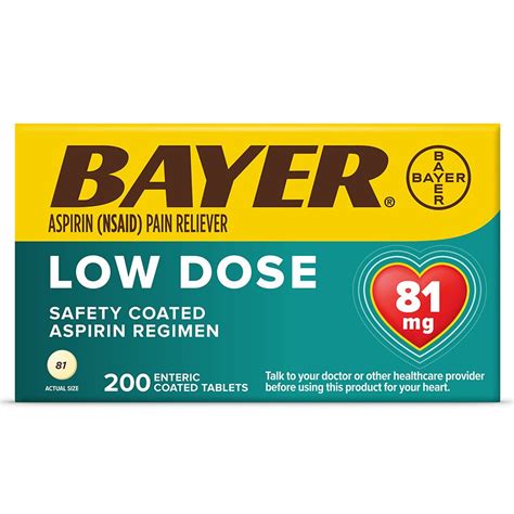 bayer aspirin  dose  mg enteric coated tablets walgreens