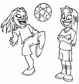 Coloring Soccer Pages Girl Kids Sports Girls Players Drawing Playing Ball Cartoon Library Clipart Gif Football Getdrawings Back Search Tags sketch template