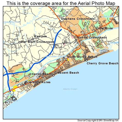 aerial photography map  north myrtle beach sc south carolina