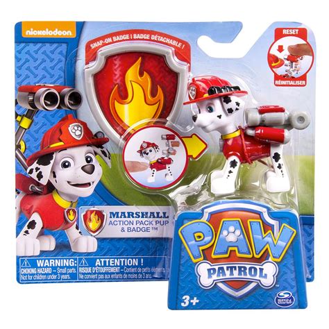 spin master paw patrol paw patrol action pack pup badge marshall
